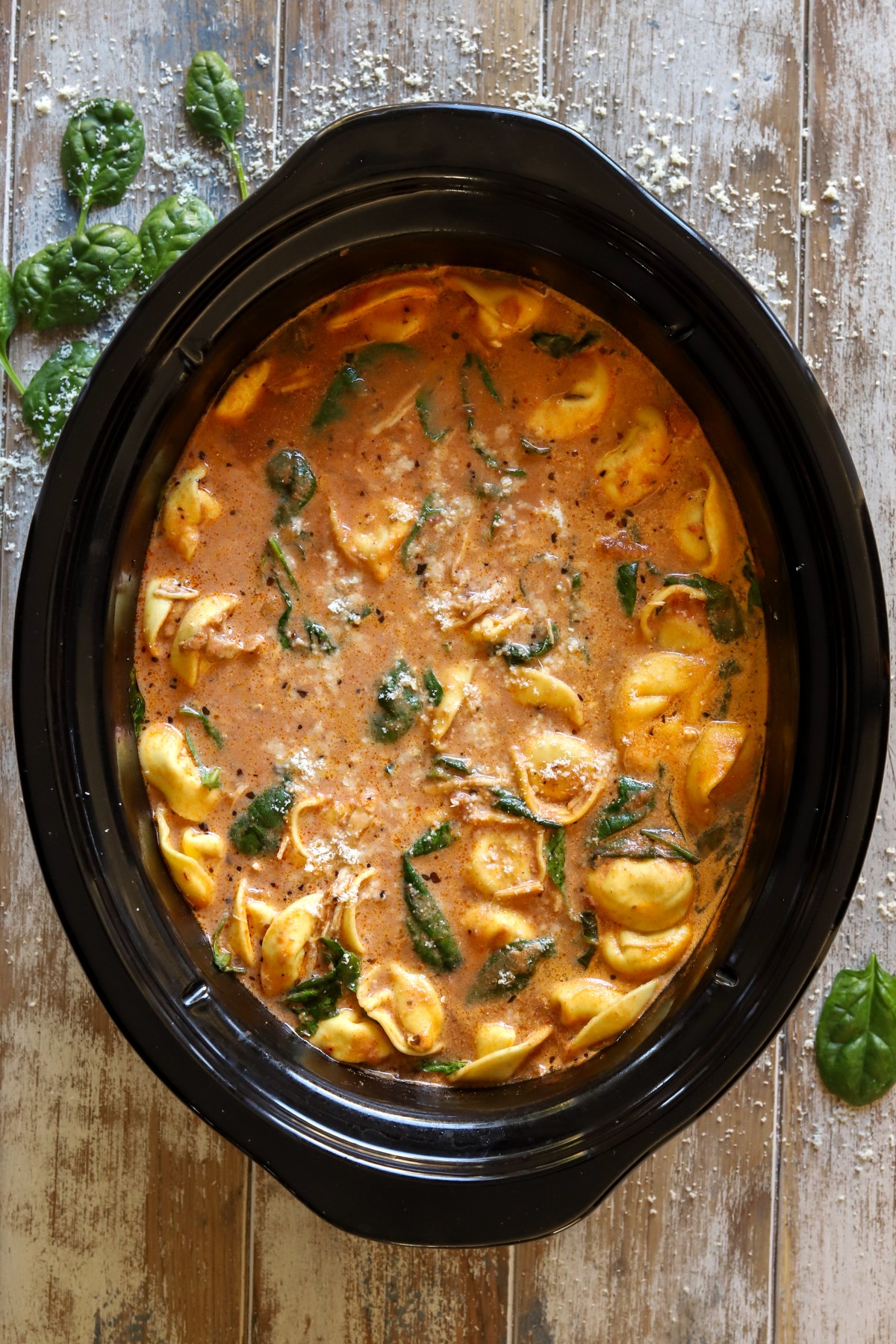 Satisfying Crockpot Tortellini Chicken Soup