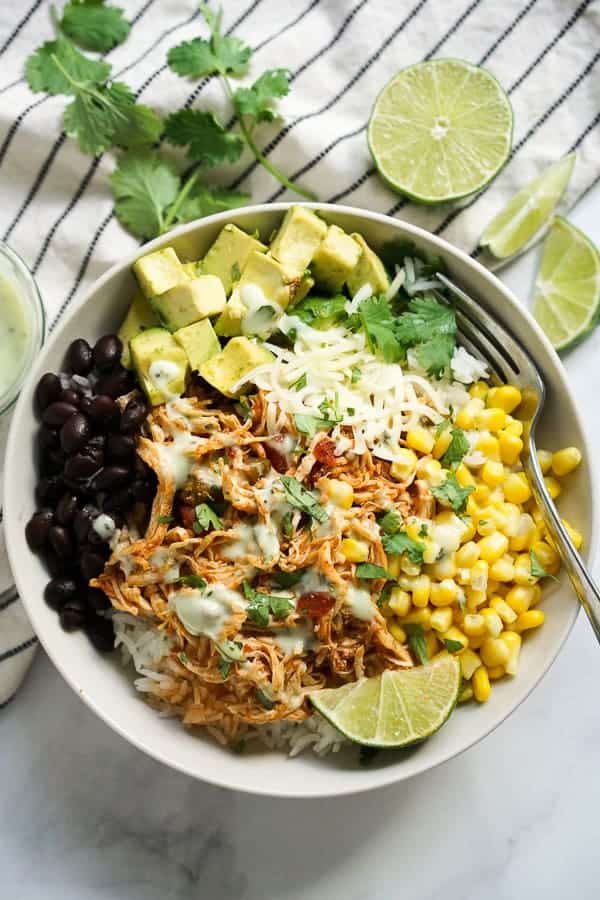16. Slow Cooker Chicken Burrito Bowl