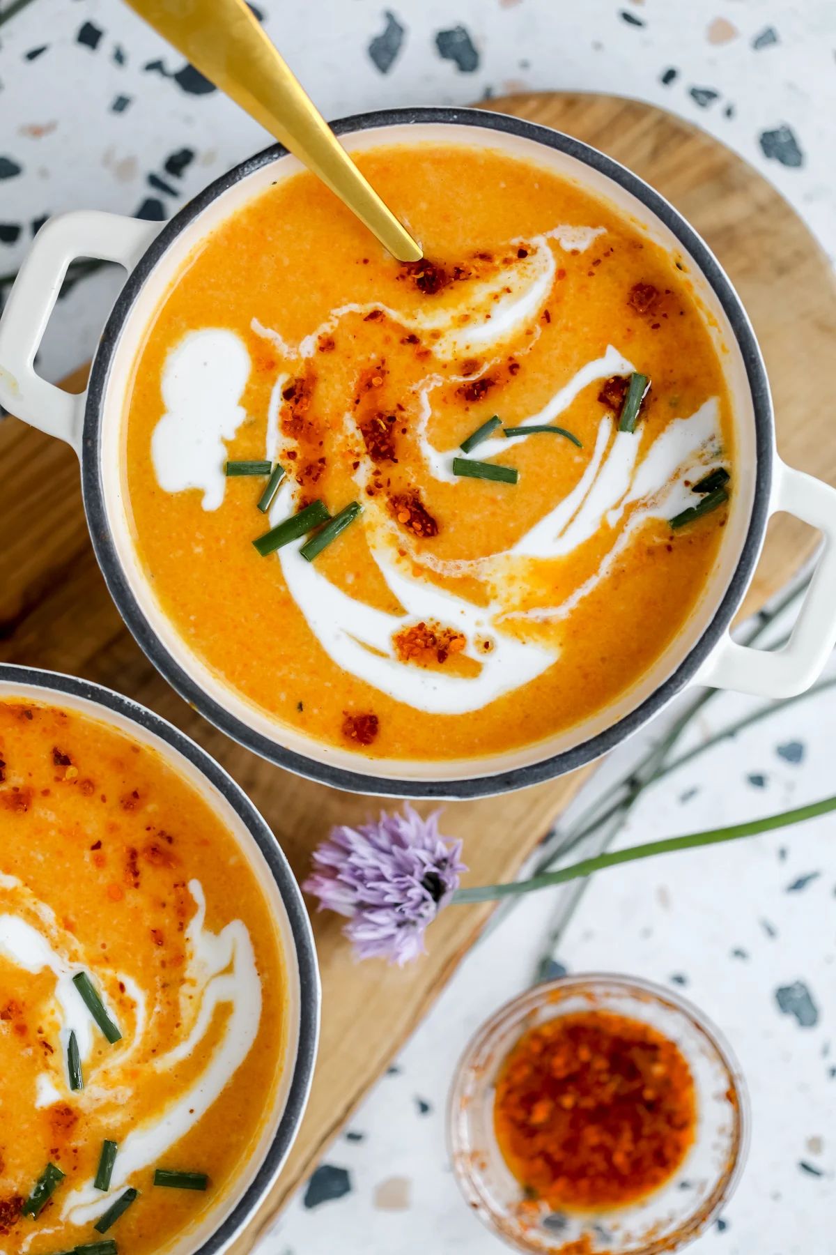 17. Creamy Carrot Soup with Cottage Cheese