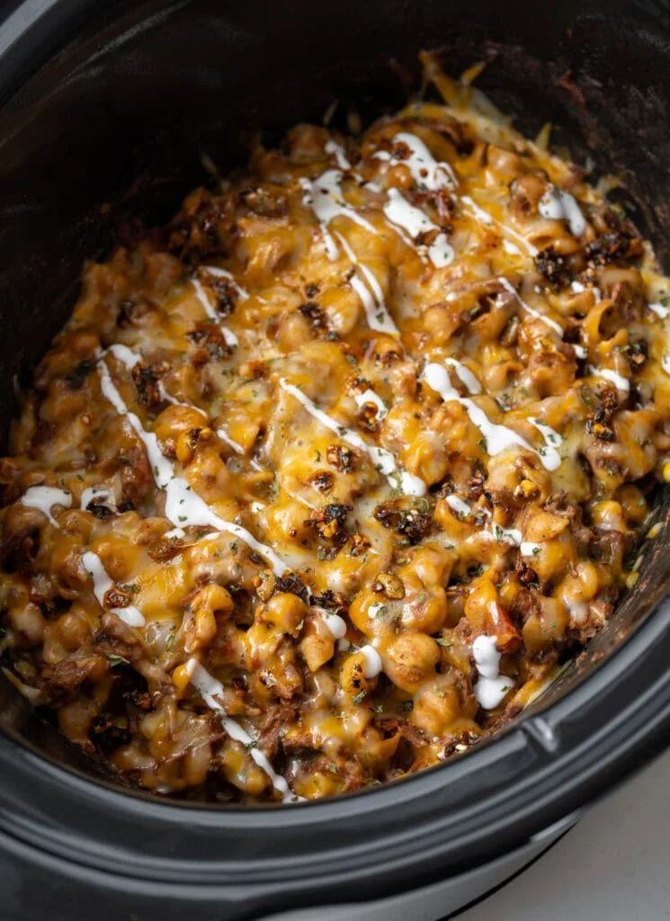 21. High Protein Crockpot Chili Mac