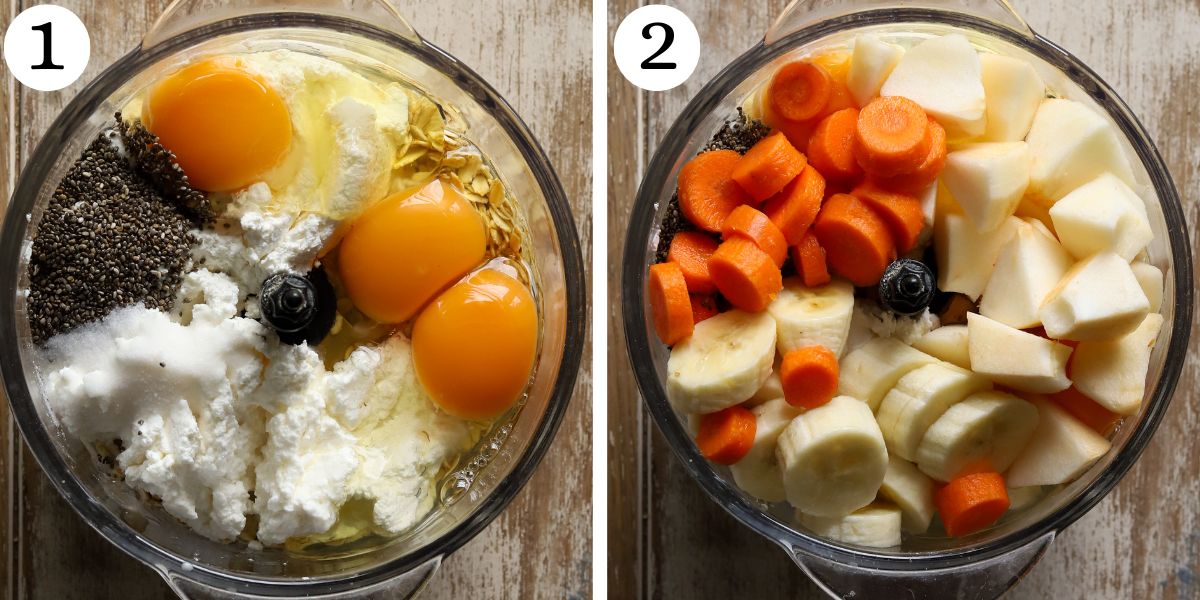 Yummy Apple Oatmeal Carrot Cake with Cottage Cheese