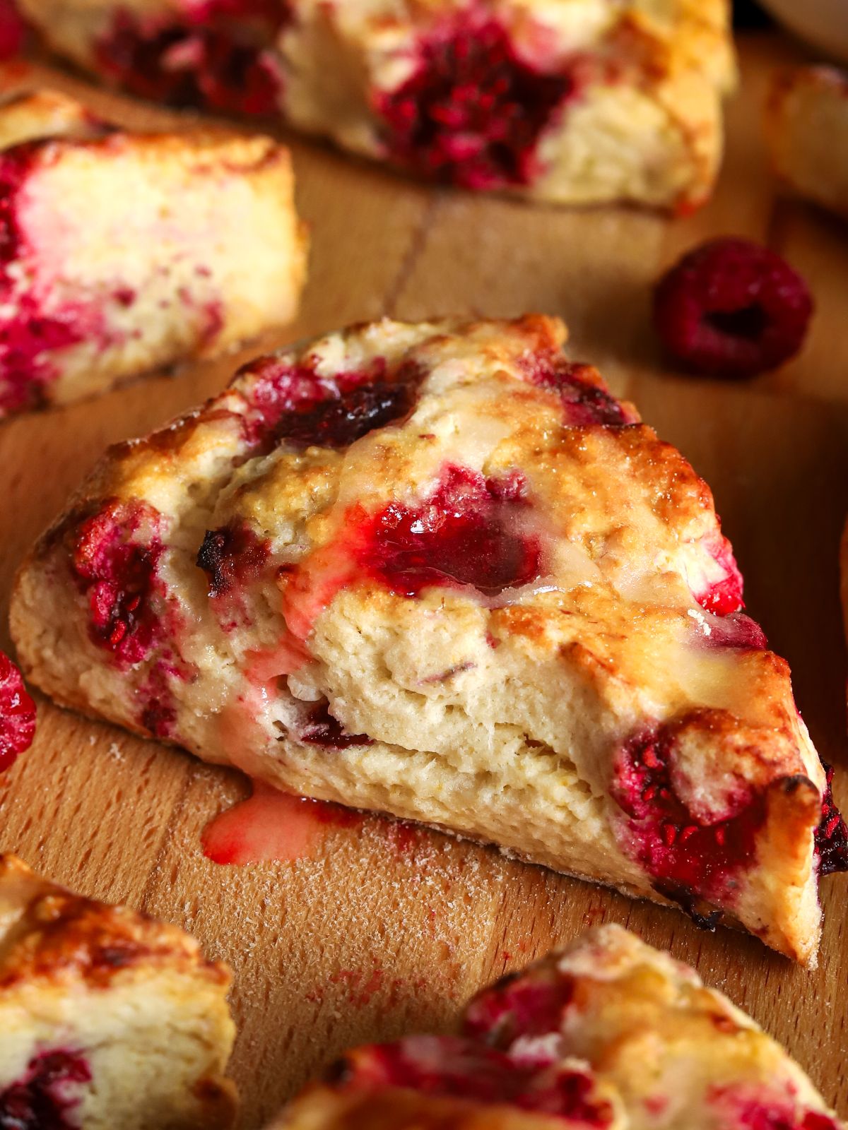 Raspberry Cottage Cheese Scones