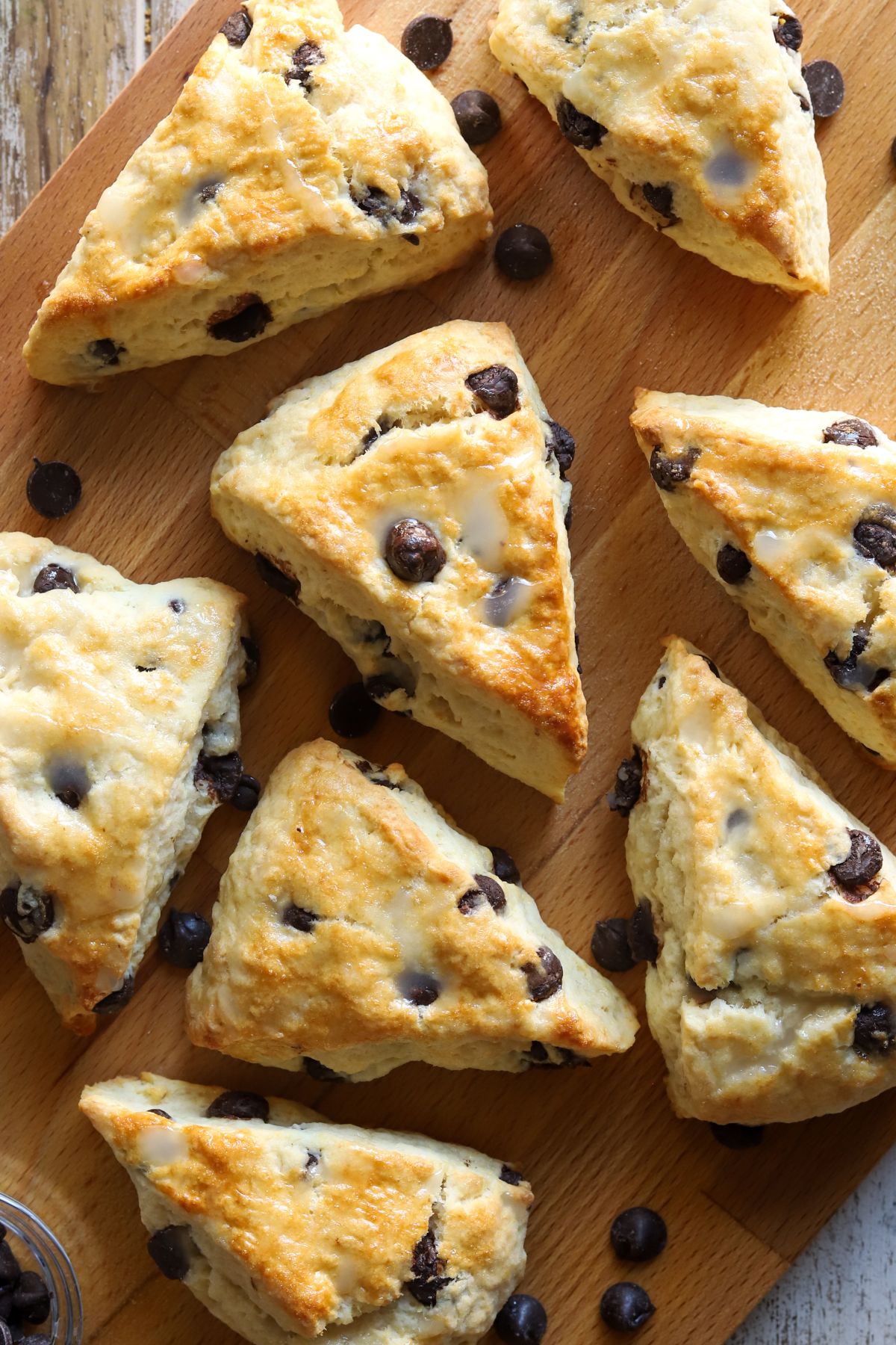 High Protein Chocolate Chip Cottage Cheese Scones