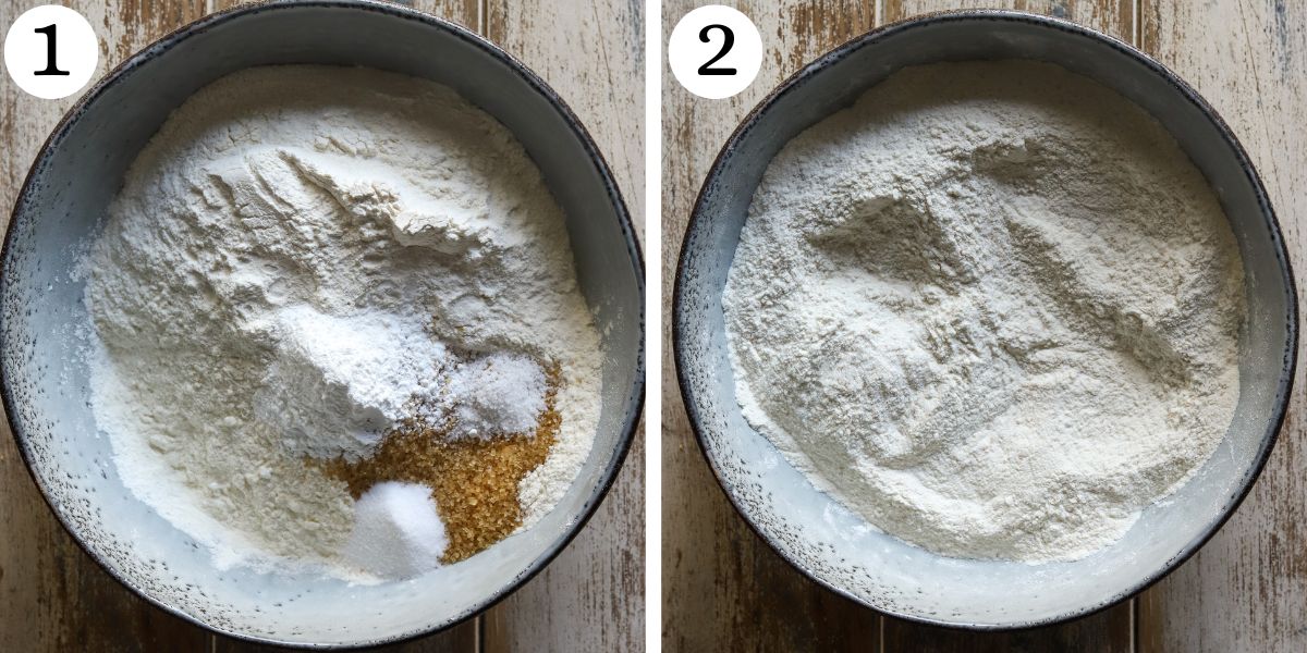 Yummy Lemon Blueberry Cottage Cheese Scones Steps 1-2