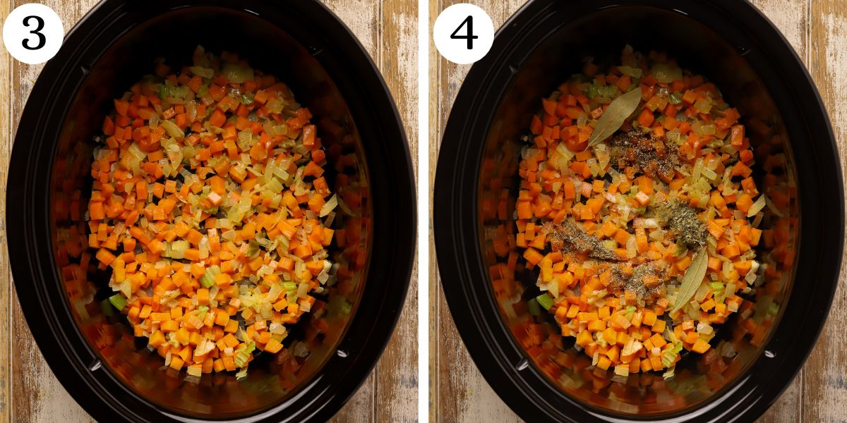 Delectable Crockpot Chicken Lemon Soup Steps 3-4