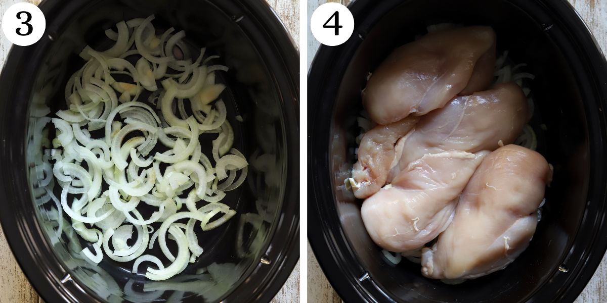 Delicious Crockpot Chicken Shawarma Bowl Steps 3-4