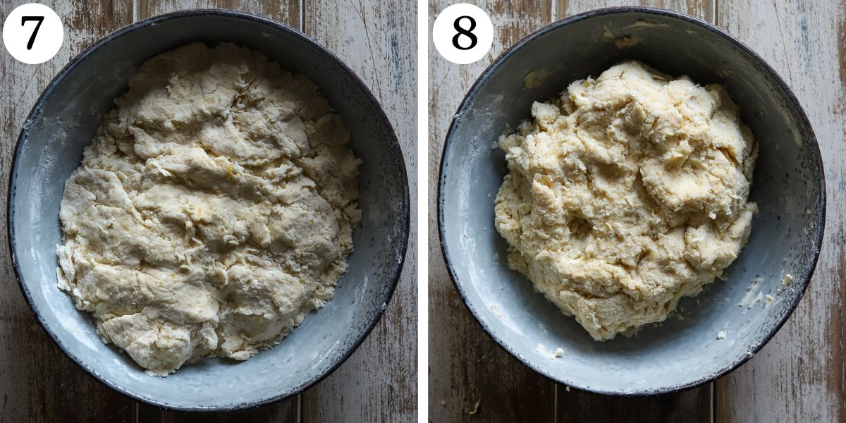 Delectable Lemon Blueberry Cottage Cheese Scones Steps 7-8