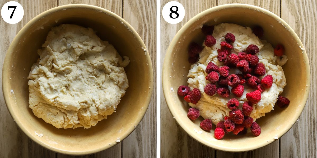 Satisfying Raspberry Cottage Cheese Scones Steps 7-8