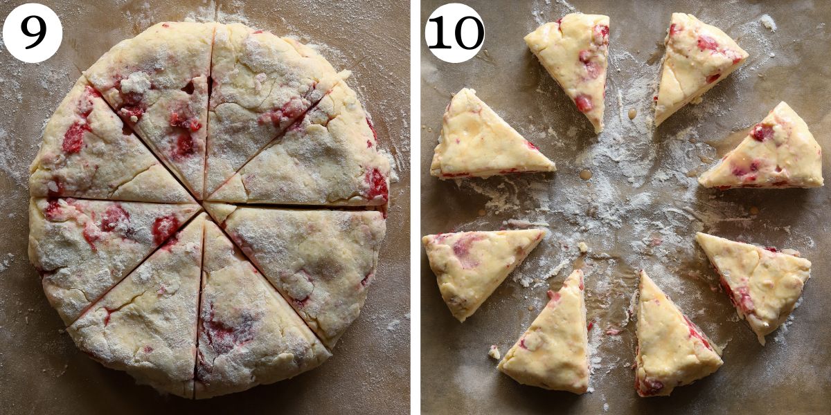 Delectable Strawberry Cottage Cheese Scones Steps 9-10