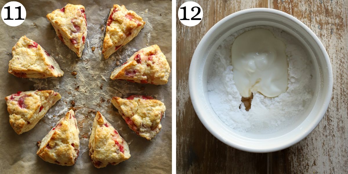 Tasty Strawberry Cottage Cheese Scones Steps 11-12