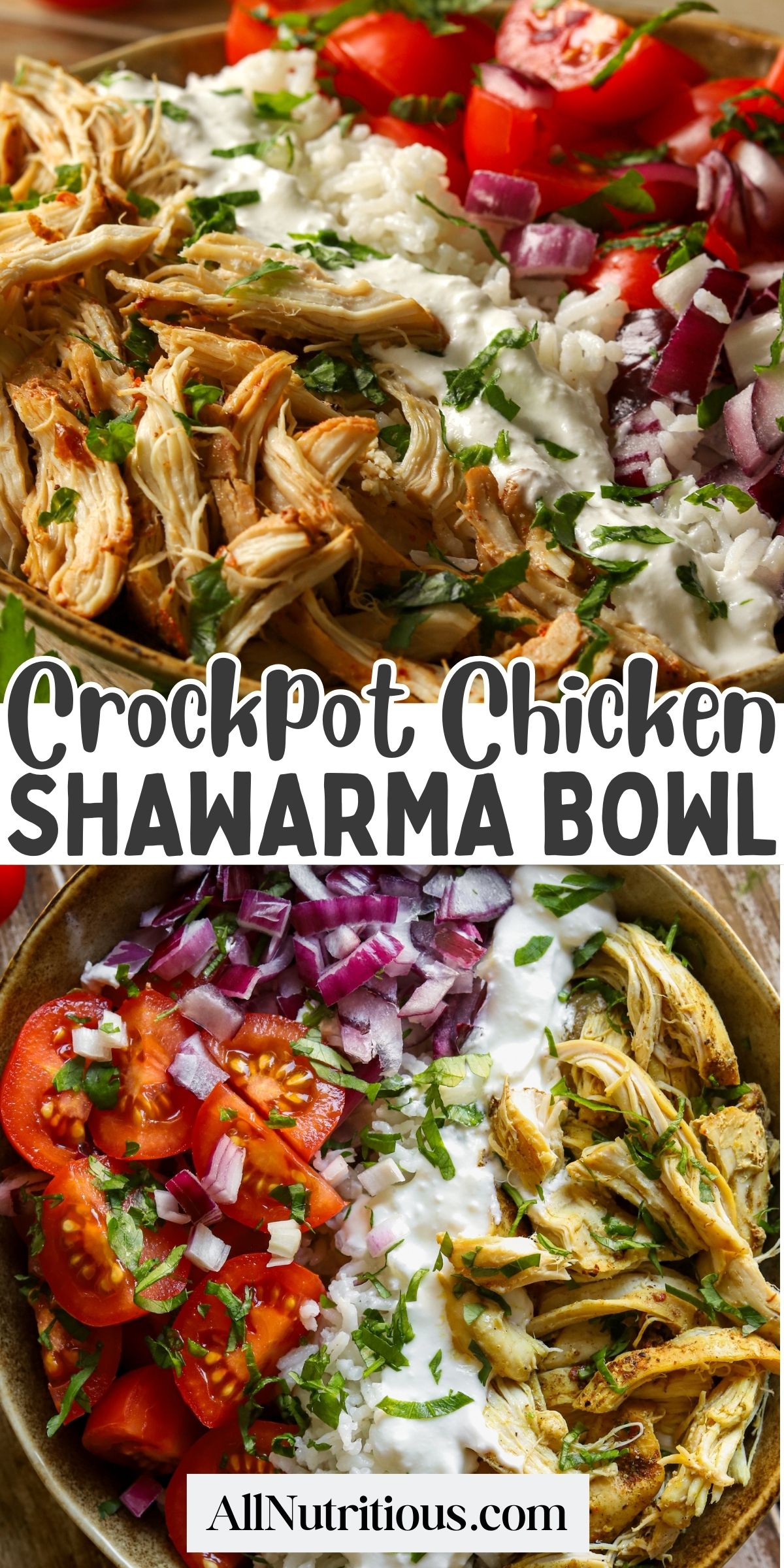 Crockpot Chicken Shawarma Bowl