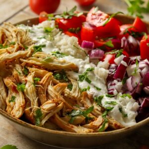 Crockpot Chicken Shawarma Bowl