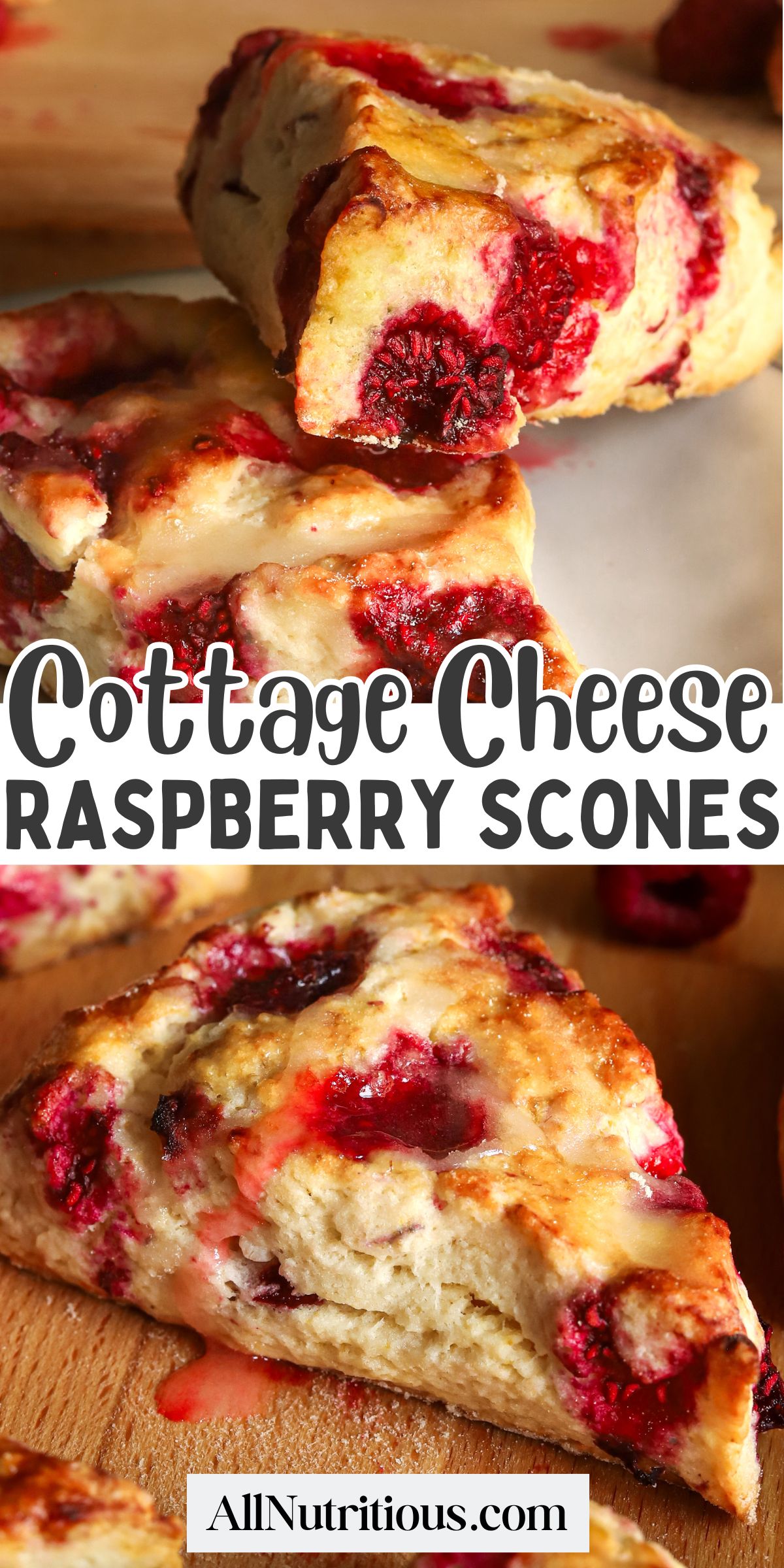 Raspberry Cottage Cheese Scones