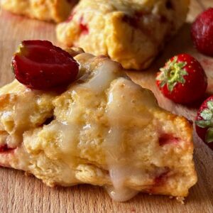 Strawberry Cottage Cheese Scones