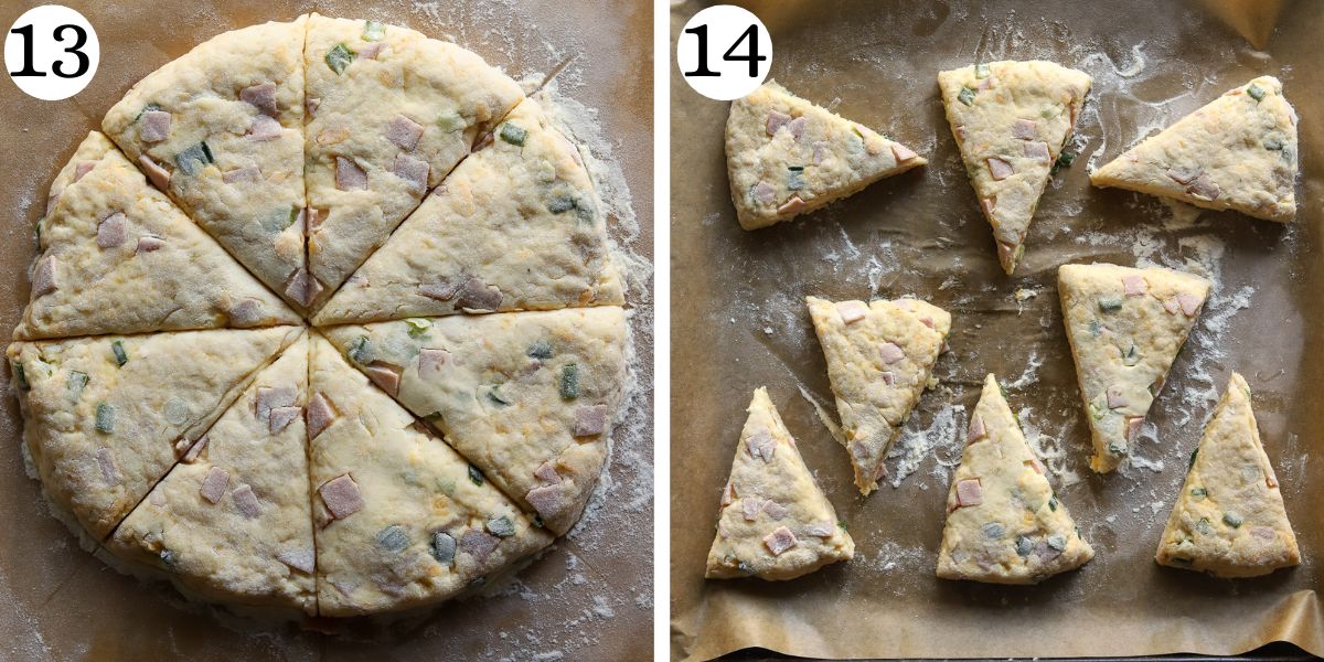 Scrumptious Ham and Cheese Scones Steps 13-14