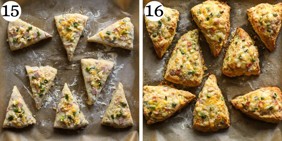 High Protein Ham and Cheese Scones Steps 15-16