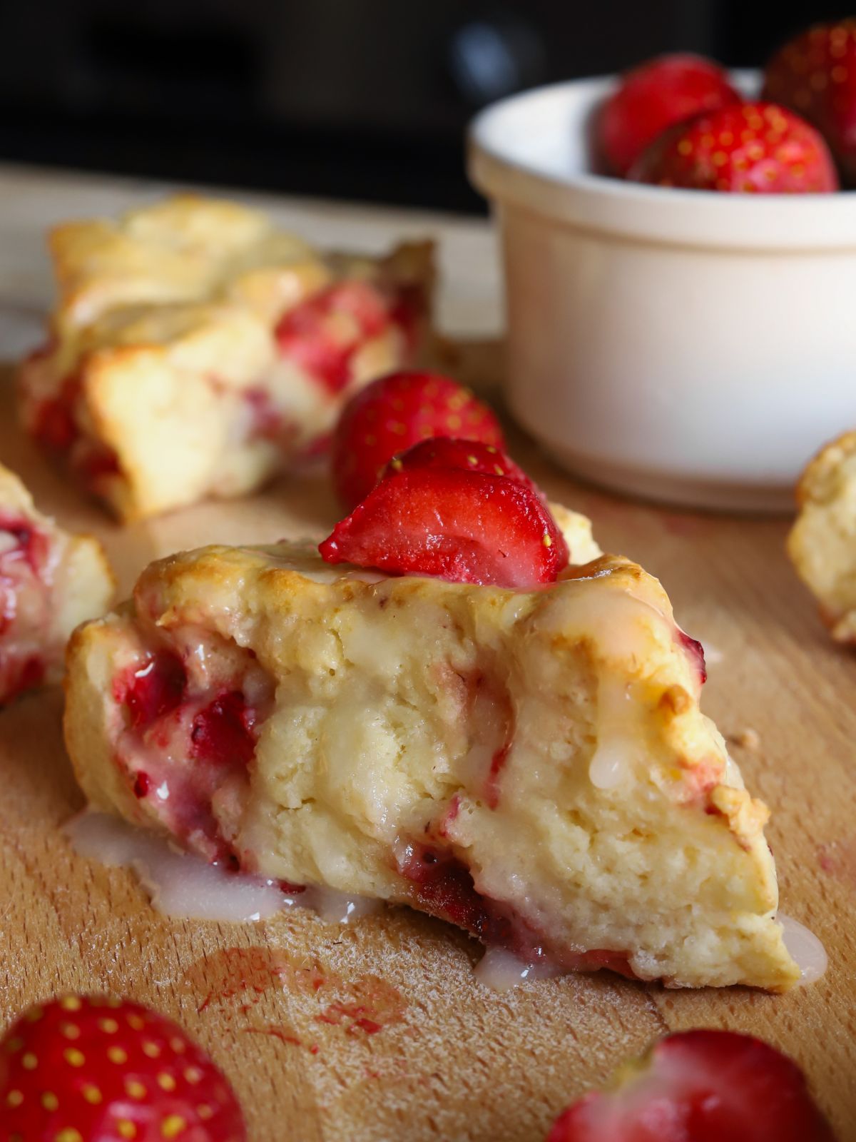 Healthy Strawberry Cottage Cheese Scones