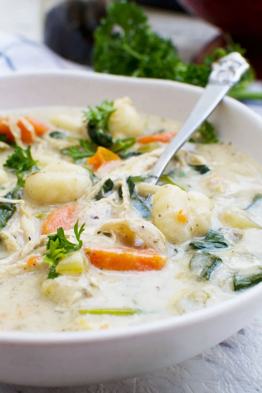 Crockpot Chicken Gnocchi Soup