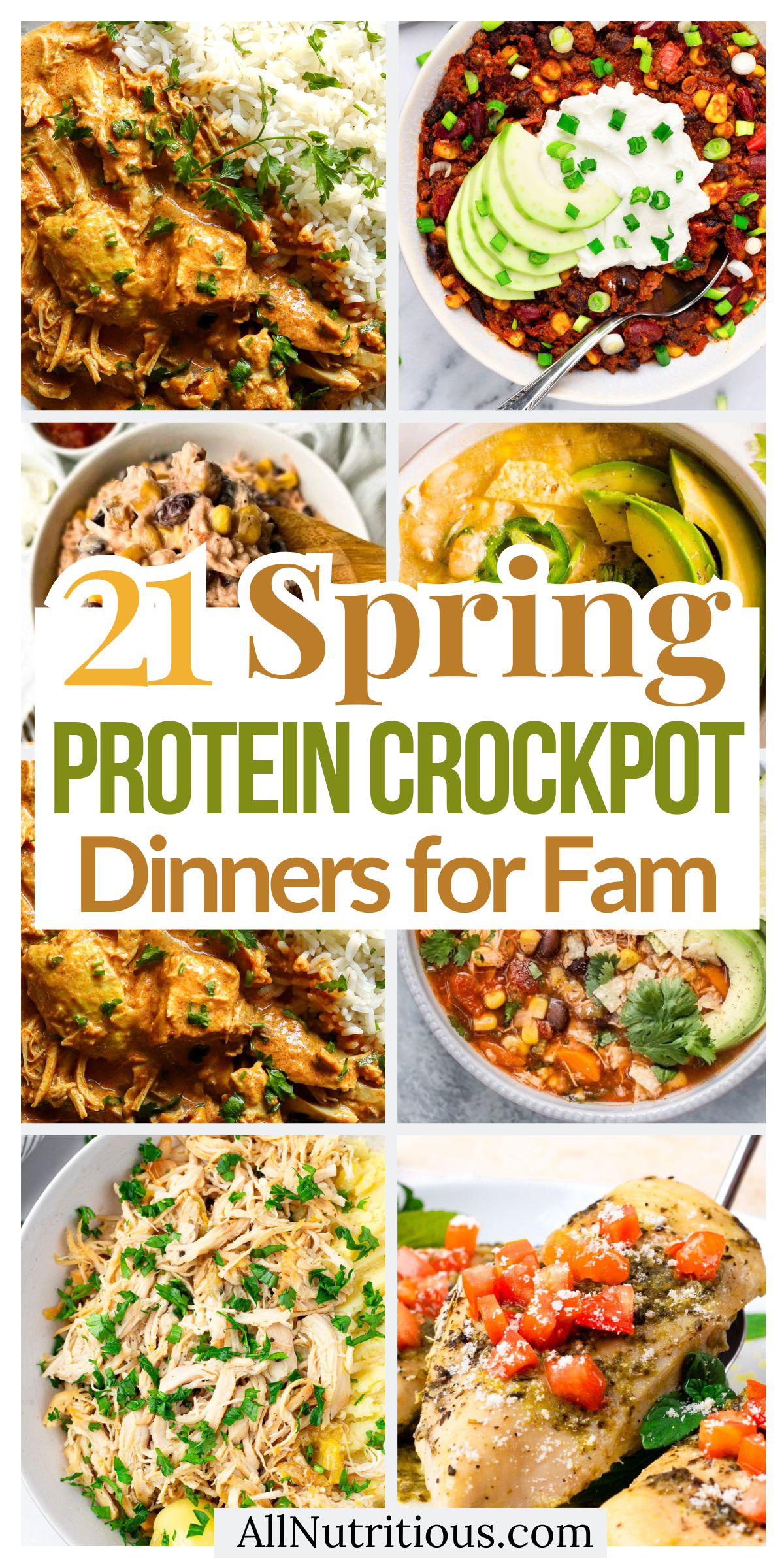 21 Spring High Protein Crockpot Dinners for Families