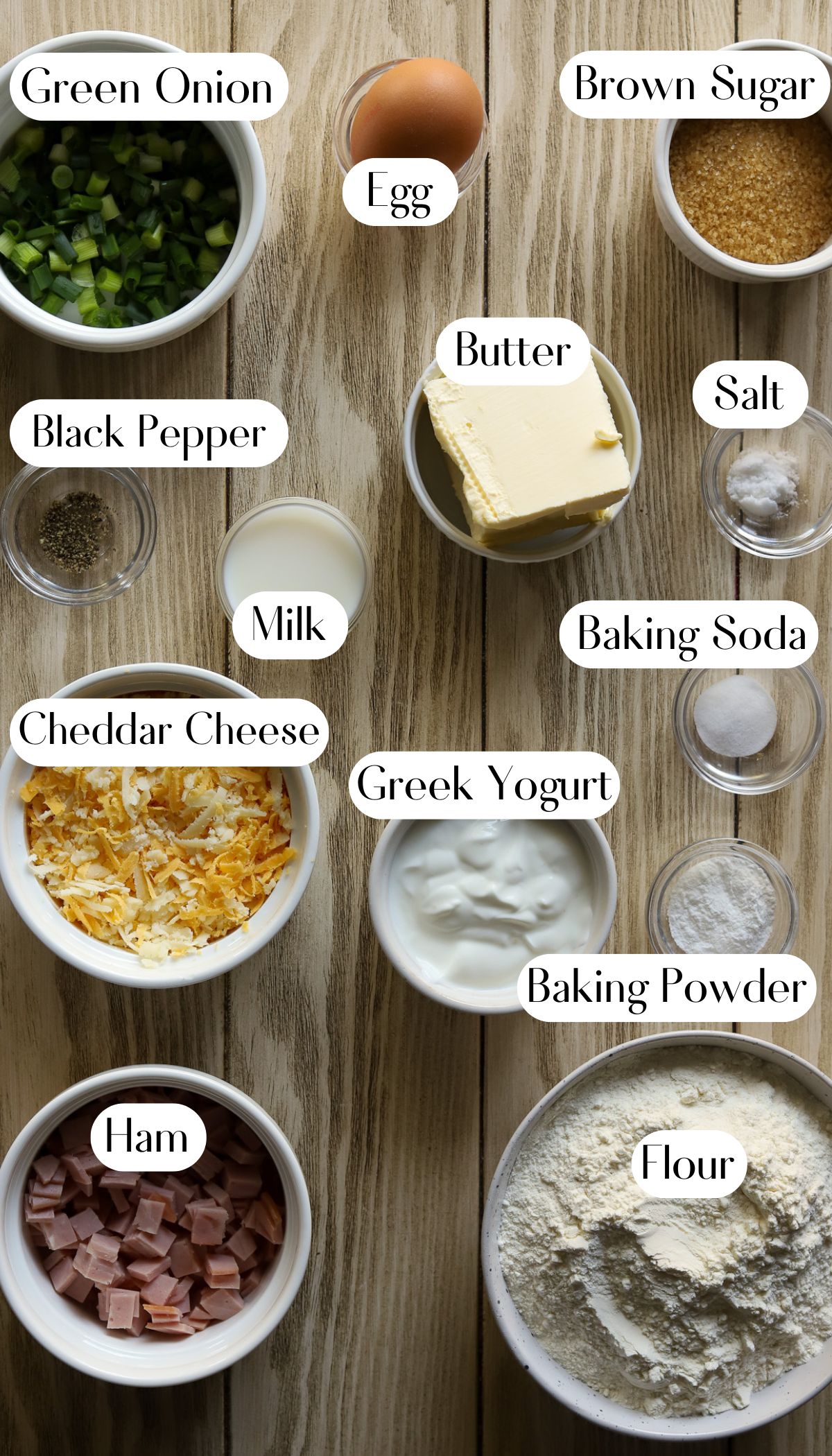 Delicious Ham and Cheese Scones Ingredients