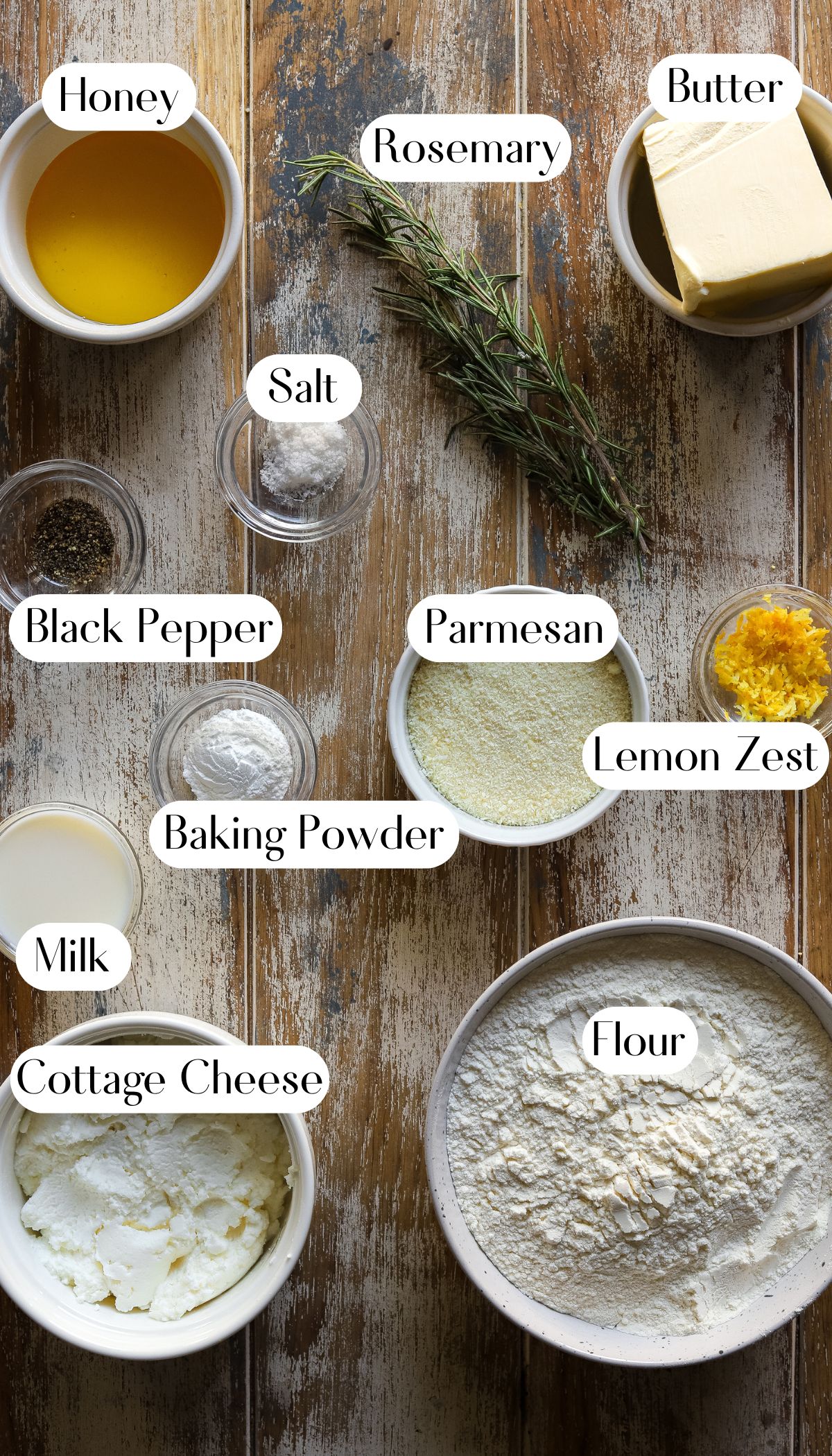 Yummy Parmesan Cottage Cheese Scones Ingredients