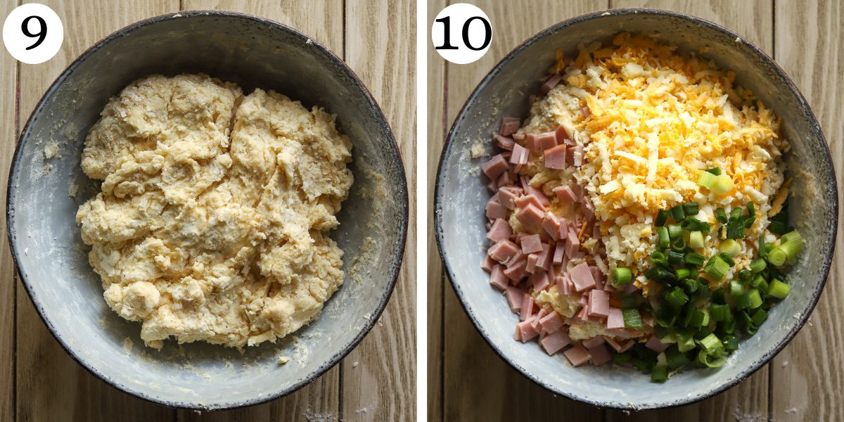 Delectable Ham and Cheese Scones Steps 9-10