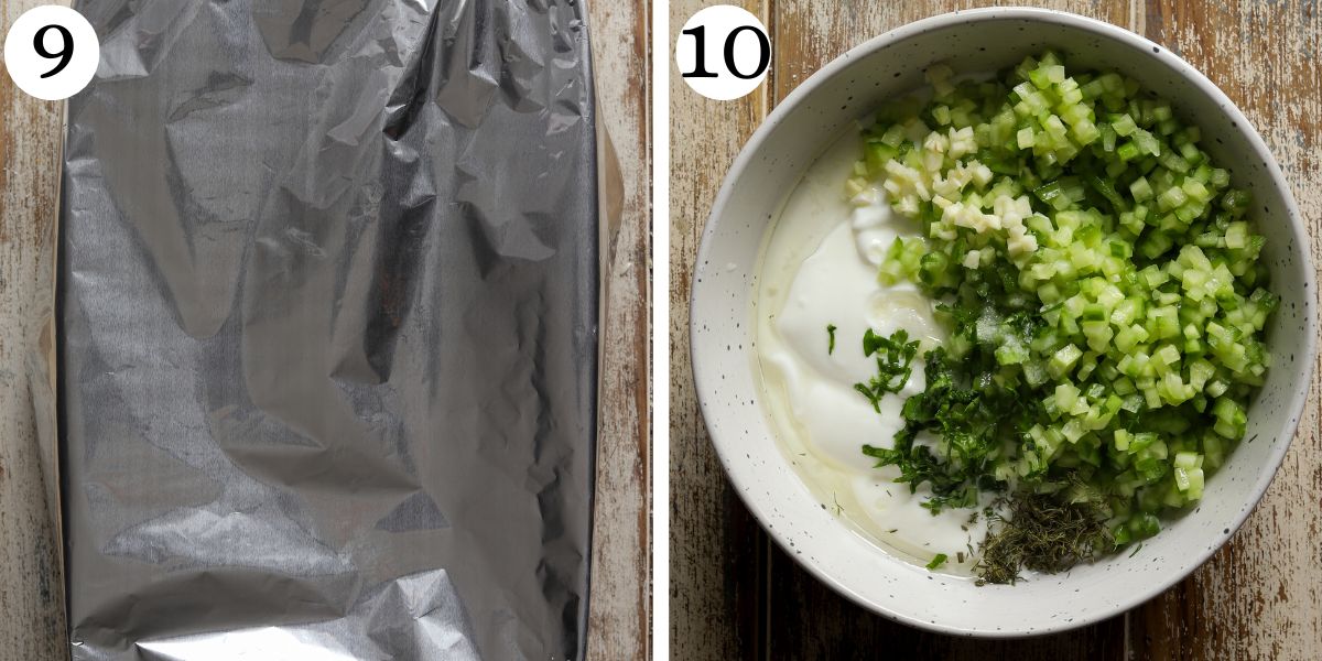 Savory Chicken Tzatziki and Rice Steps 9-10