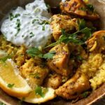 Dump and Bake Chicken Tzatziki and Rice