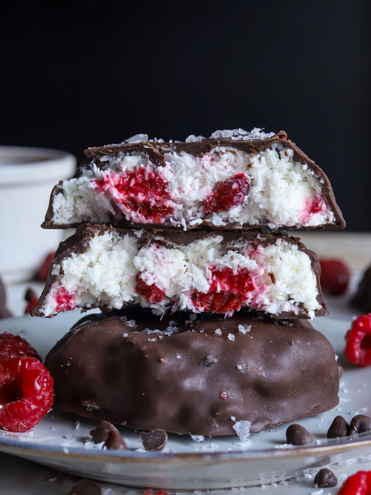 Raspberry Cottage Cheese Chocolate Clusters