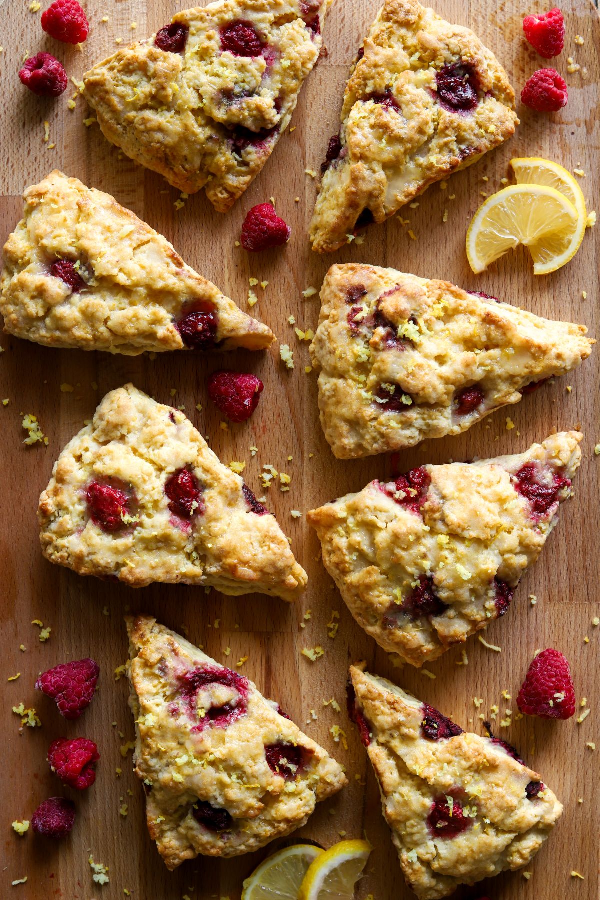 Easy Lemon Raspberry Cottage Cheese Scones
