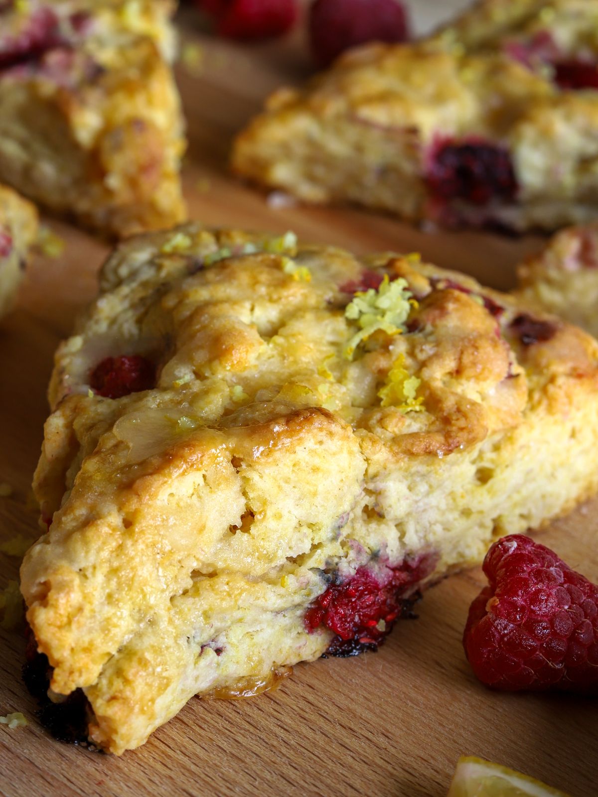 Quick Lemon Raspberry Cottage Cheese Scones