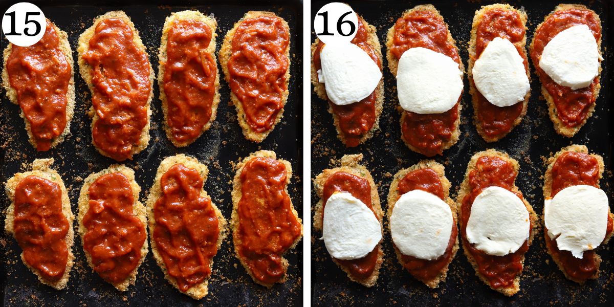 Satisfying Baked Chicken Parmesan Steps 15-16