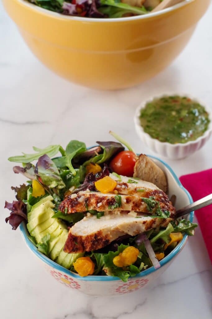 Cajun Chicken Avocado Mango Salad