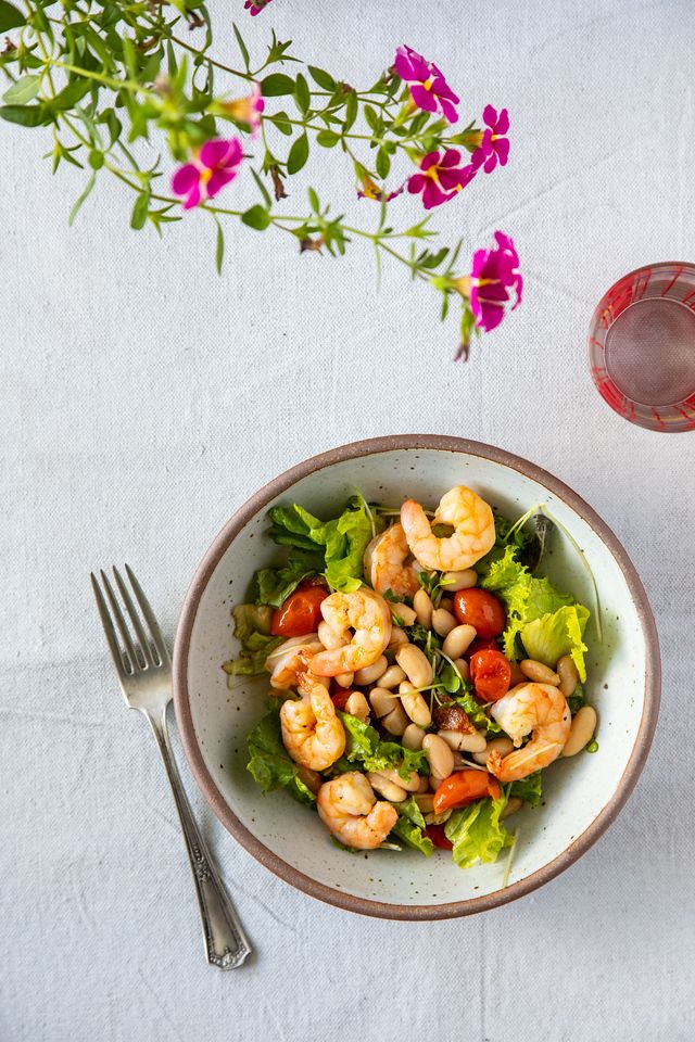 White Bean and Roasted Shrimp Salad