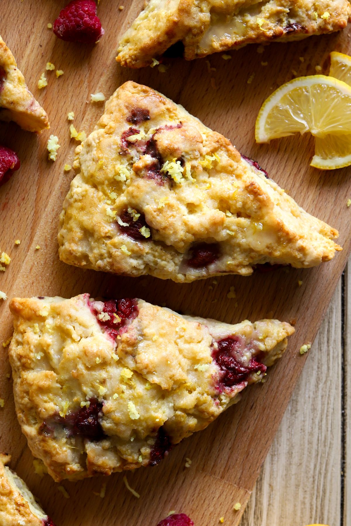 Healthy Lemon Raspberry Cottage Cheese Scones
