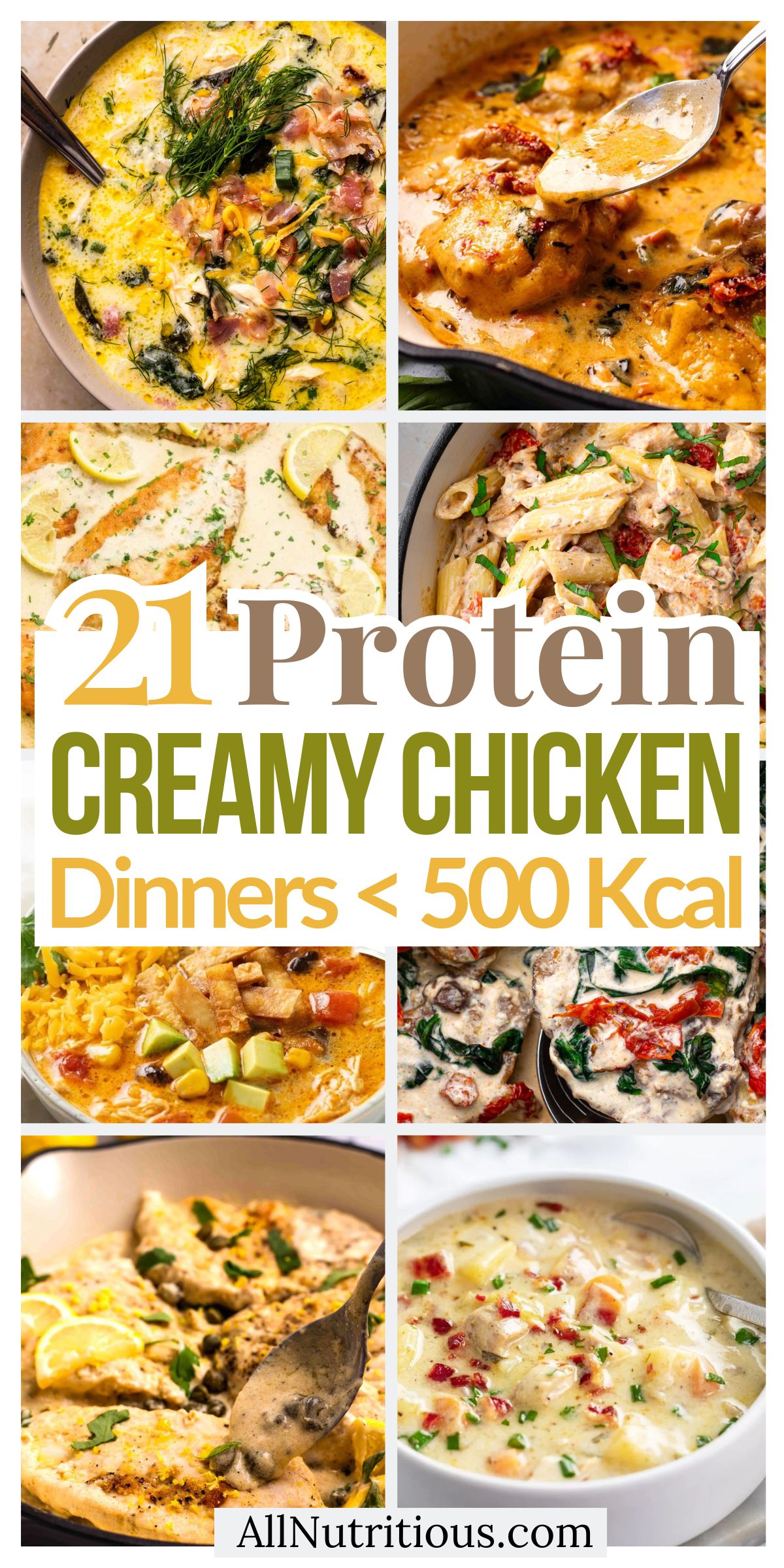 21 High Protein Creamy Chicken Dinners Under 500 Kcal
