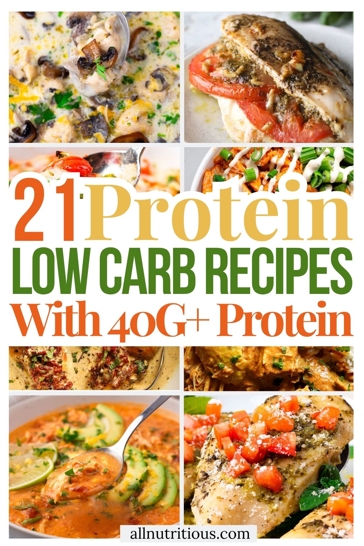 21 High Protein Low Carb Recipes with 40G+ Protein