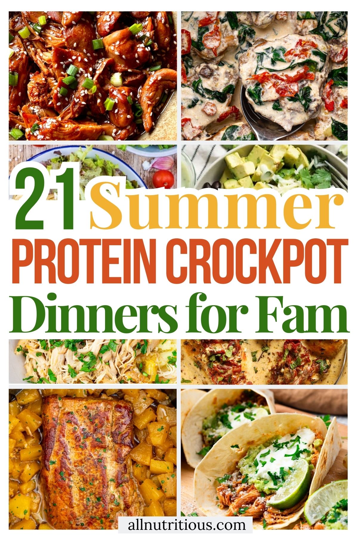 21 Summer High Protein Crockpot Dinners for Families