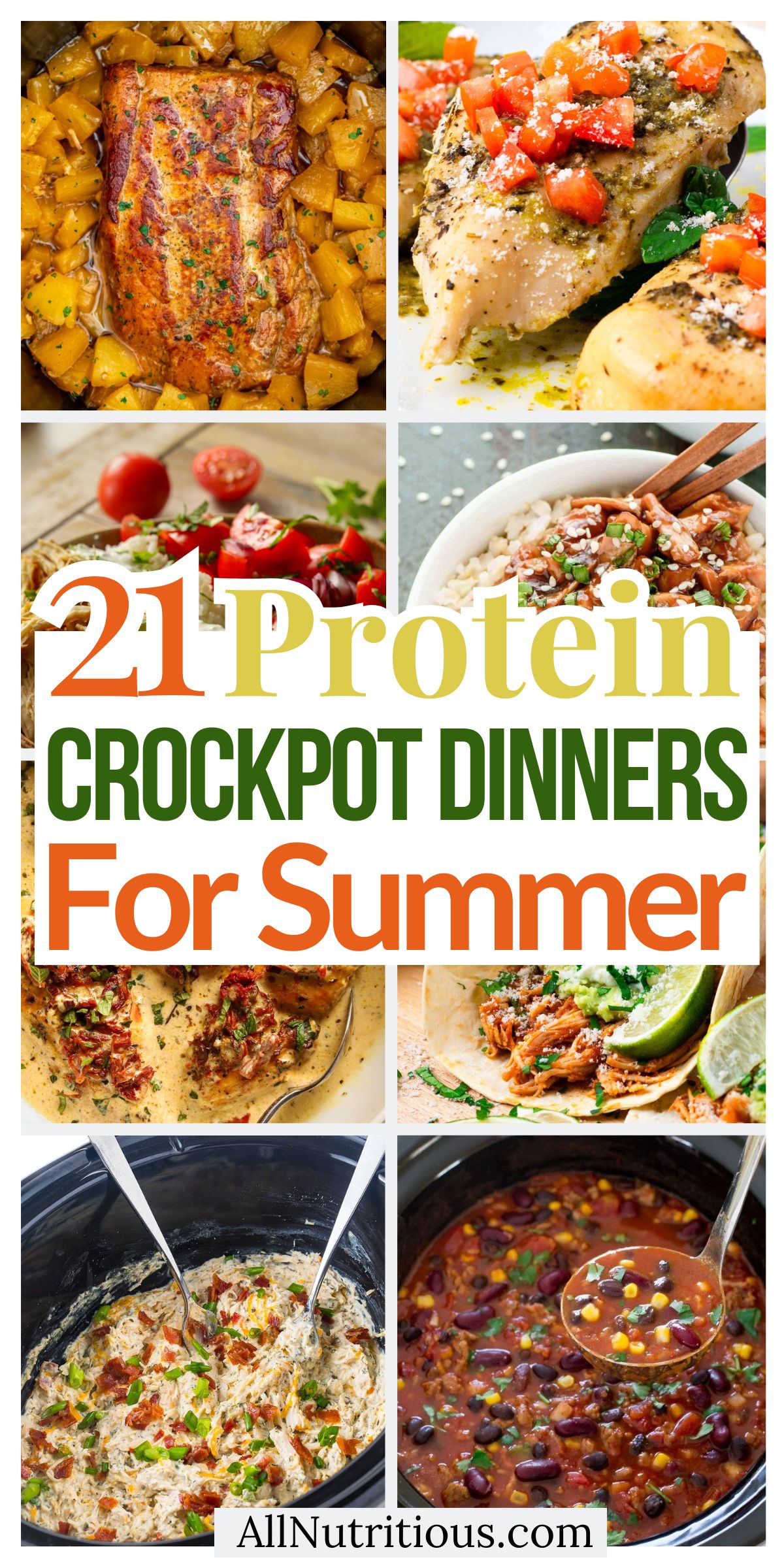 21 Summer High Protein Crockpot Dinners for Families