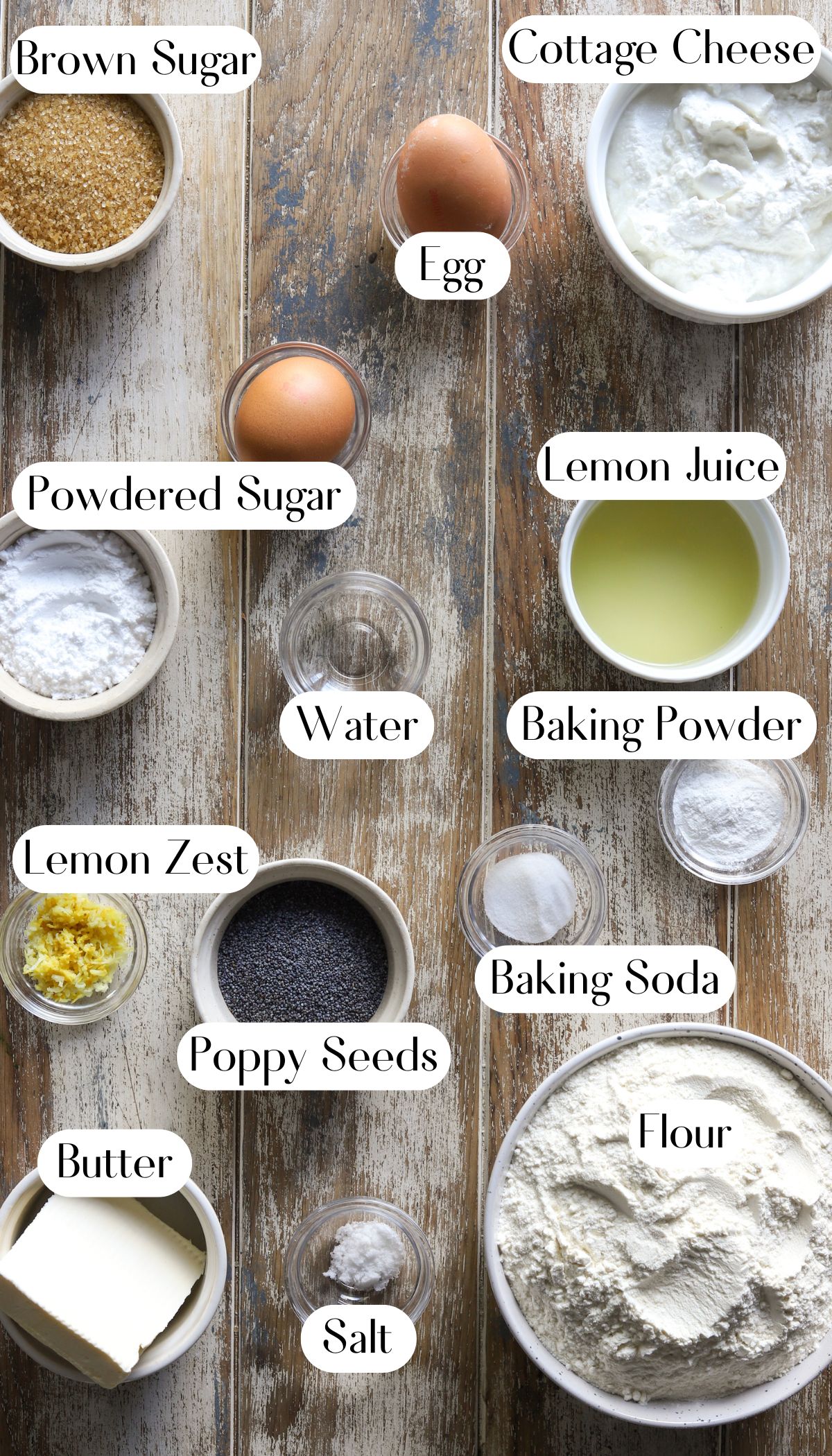 Delicious Lemon Poppy Seed Cottage Cheese Scones Ingredients