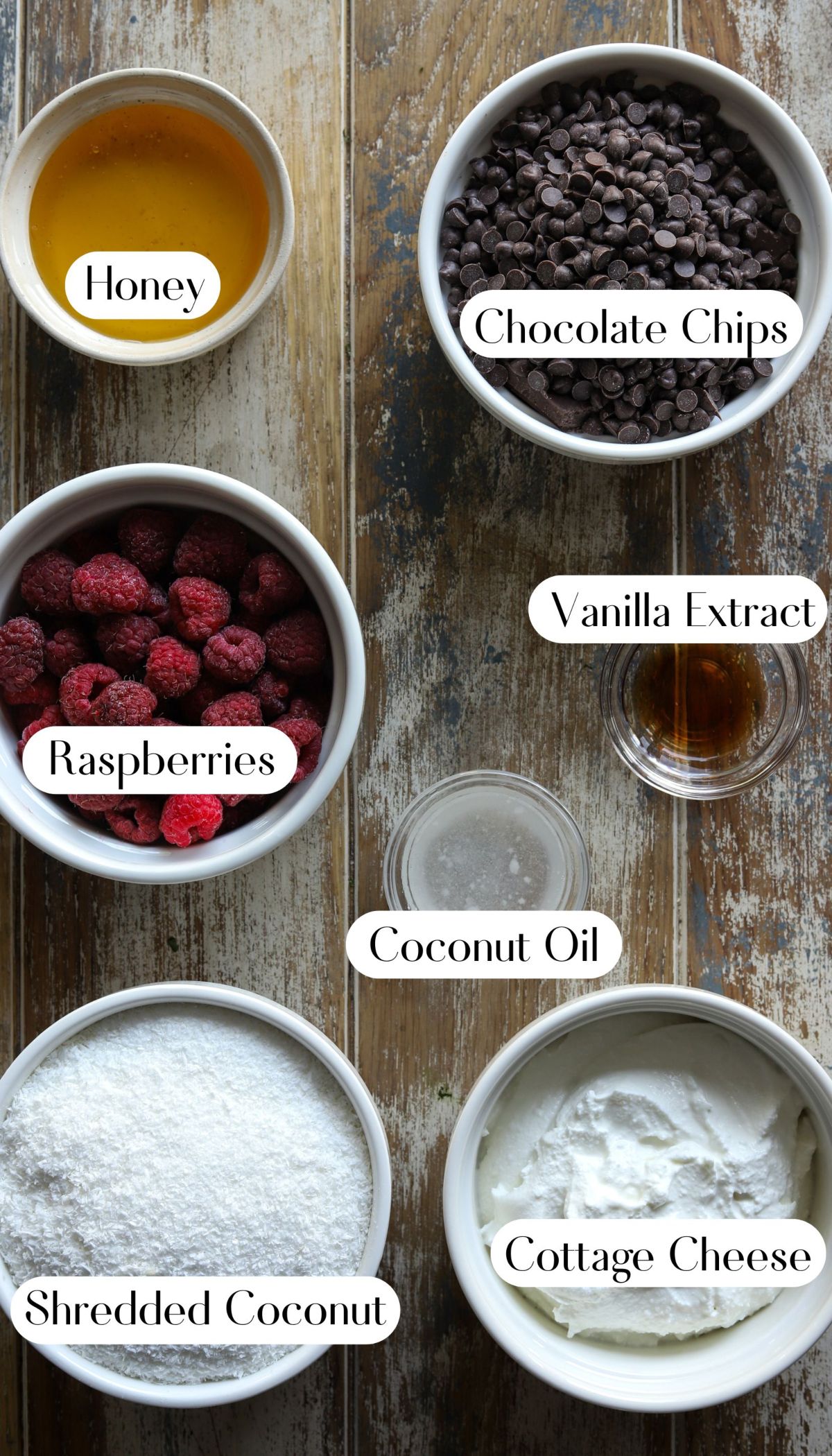 Easy Raspberry Cottage Cheese Chocolate Clusters Ingredients