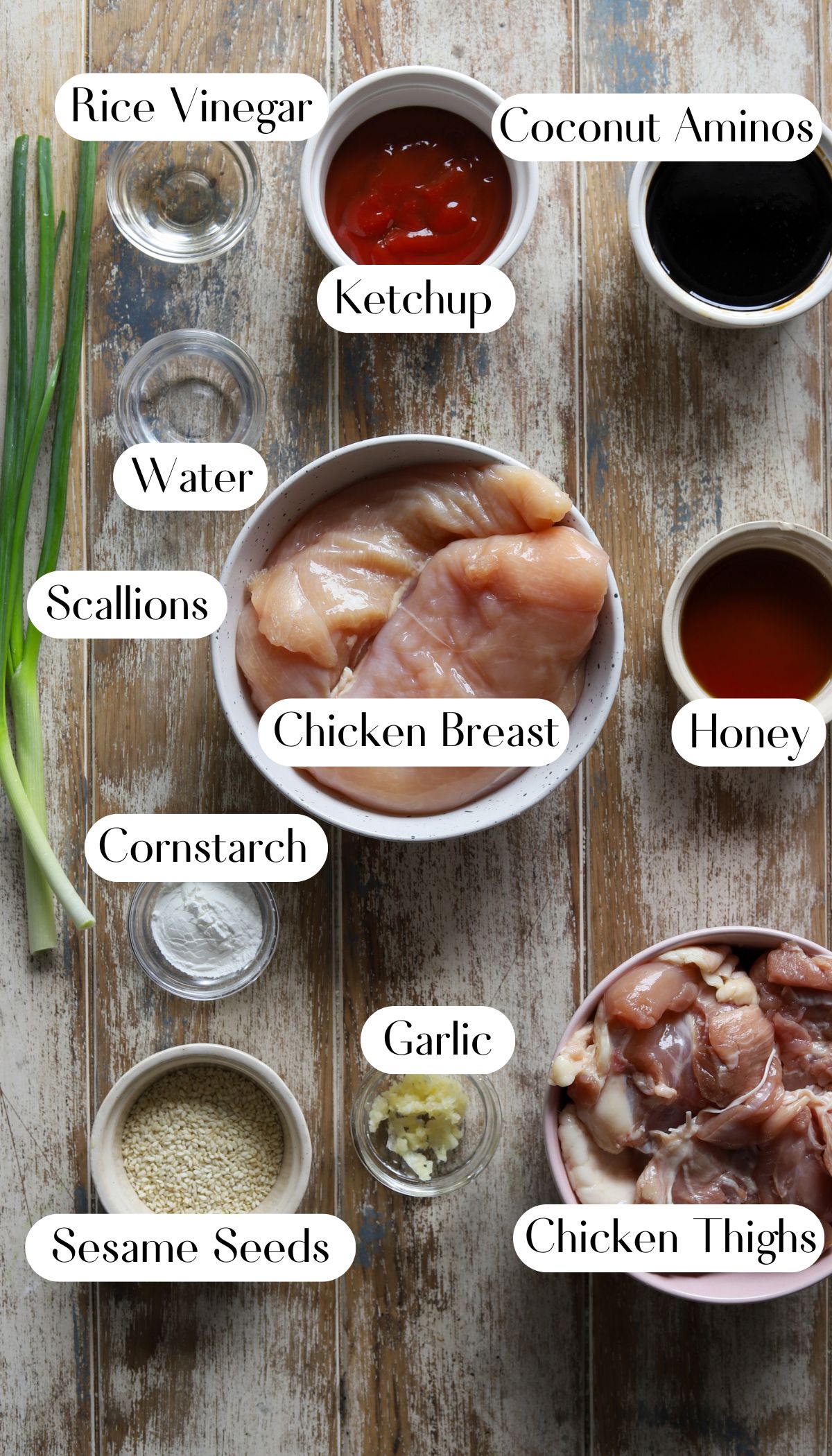 Healthy Crockpot Sesame Chicken Ingredients