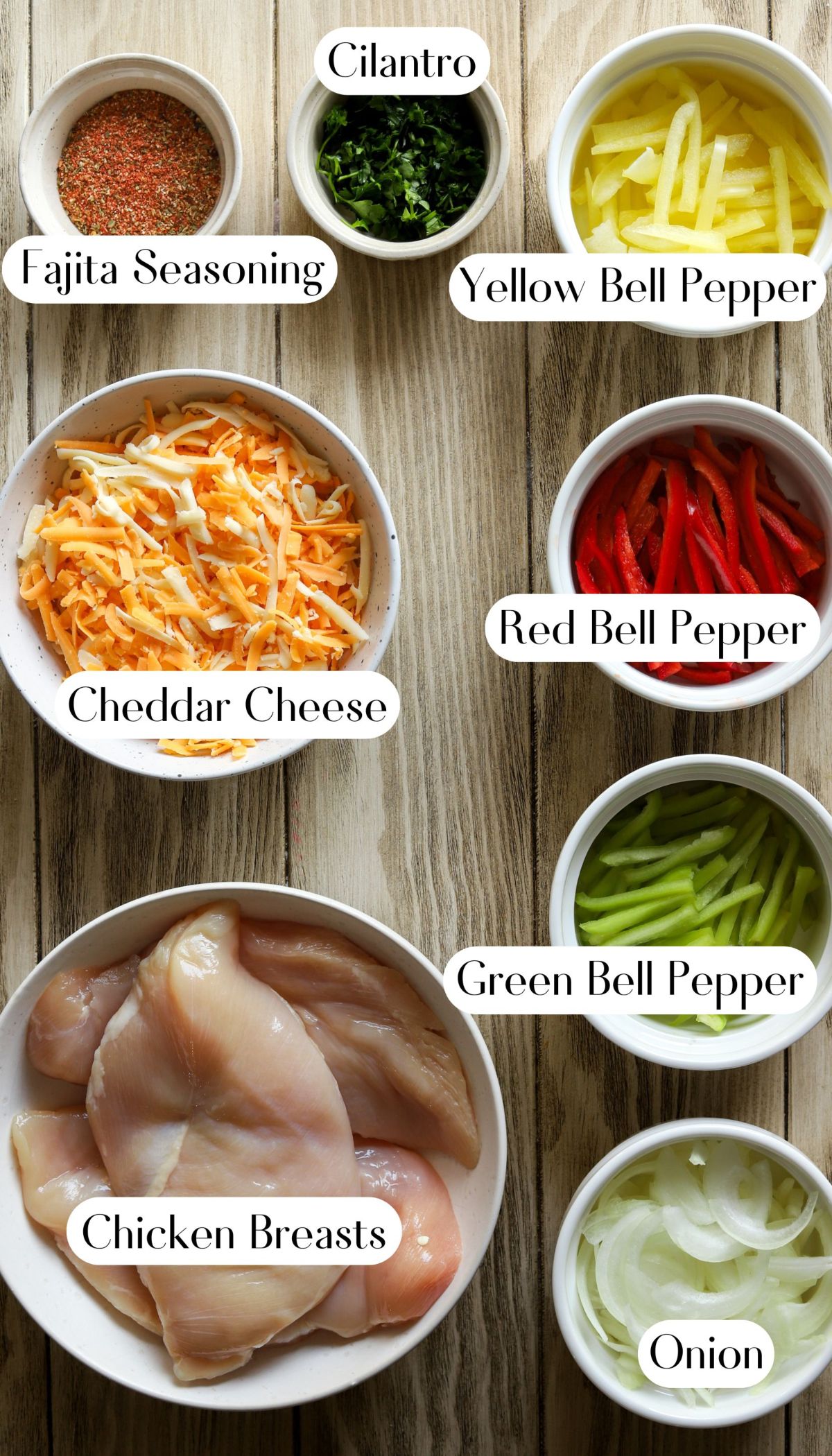 Satisfying Chicken Fajita Bake Ingredients