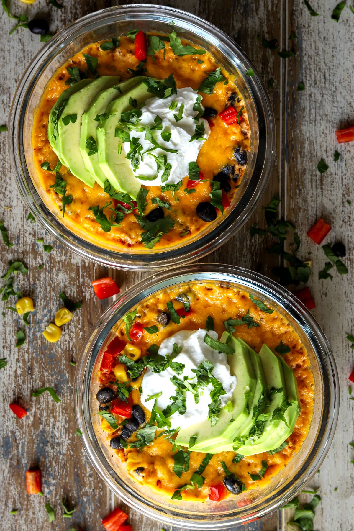 Tasty Cottage Cheese Chicken Enchilada Bowls