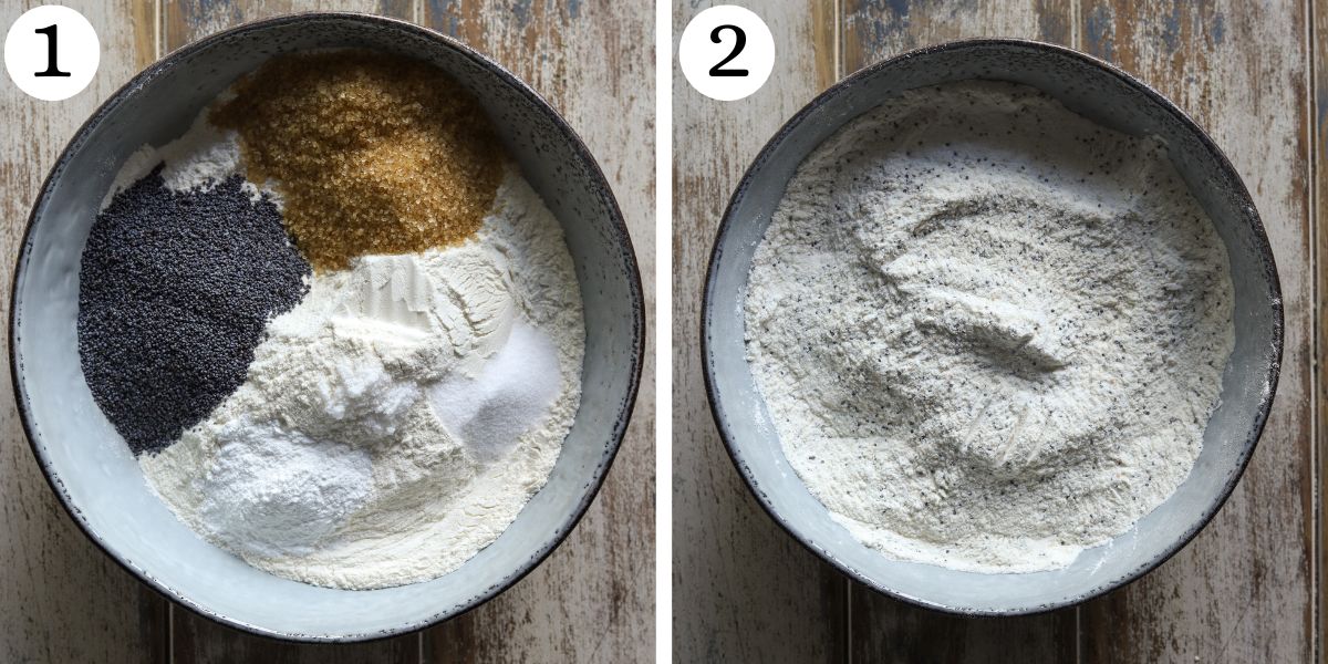 Easy Lemon Poppy Seed Cottage Cheese Scones Steps 1-2