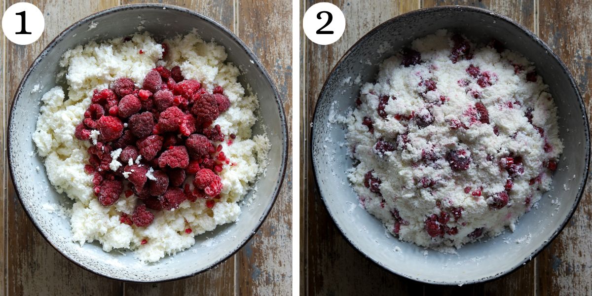 Nutritious Raspberry Cottage Cheese Chocolate Clusters Steps 1-2