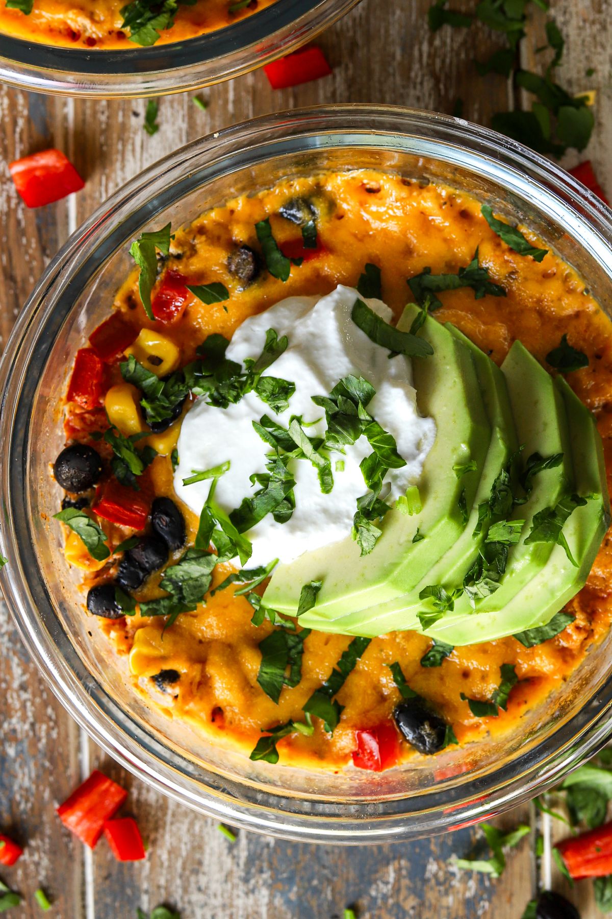 Satisfying Cottage Cheese Chicken Enchilada Bowls