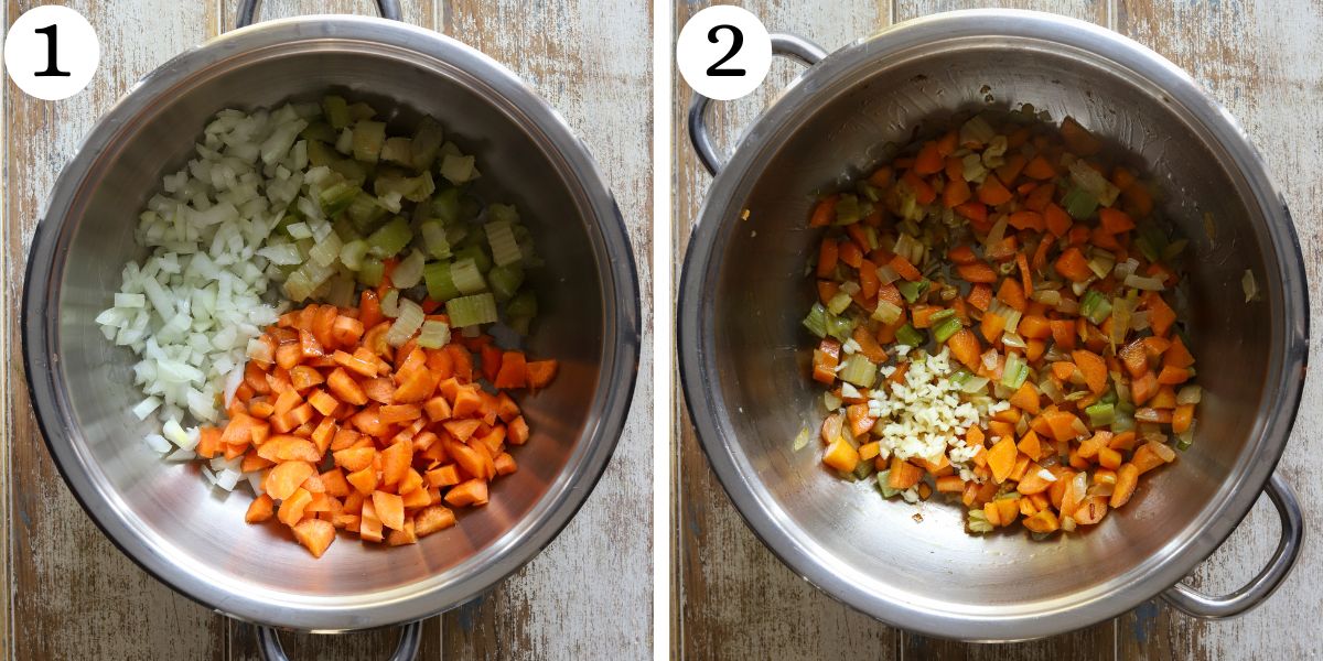 Savory Ham and Bean Soup Steps 1-2