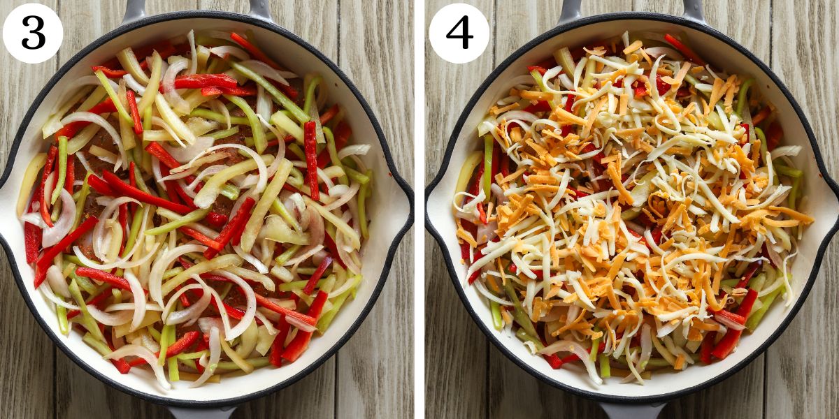 Mouthwatering Chicken Fajita Bake Steps 3-4