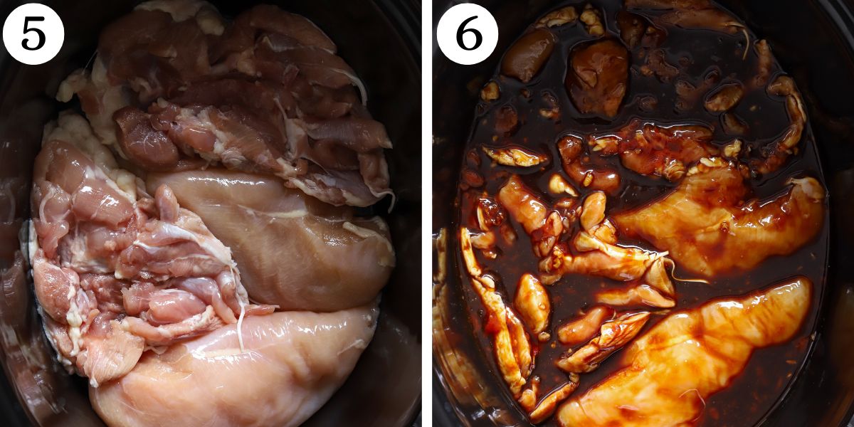 Tasty Crockpot Sesame Chicken Steps 5-6